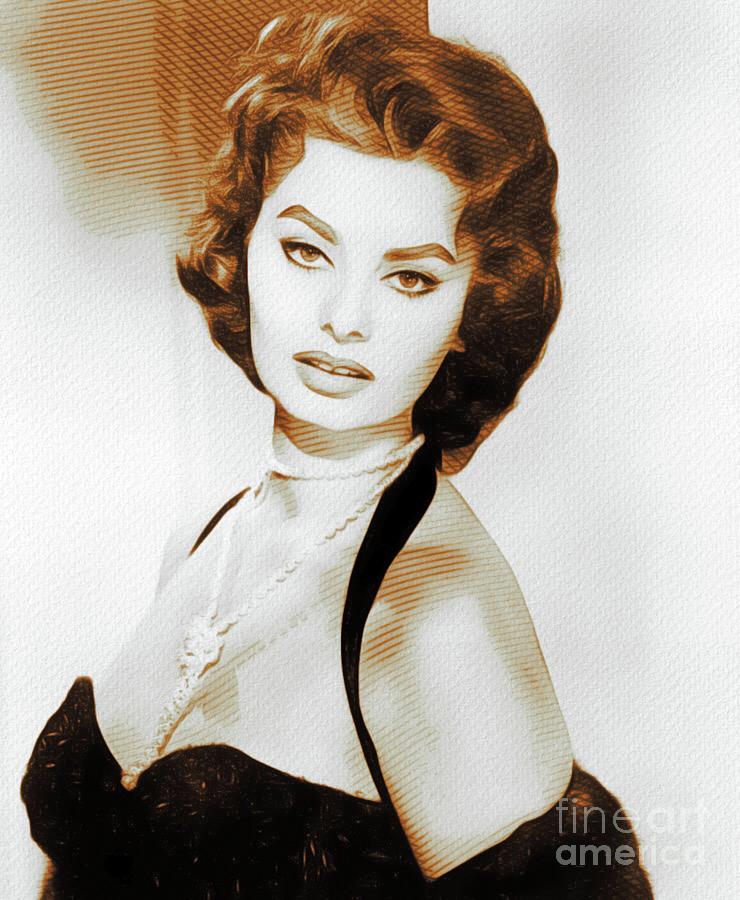 Sophia Loren, Hollywood Legend Digital Art