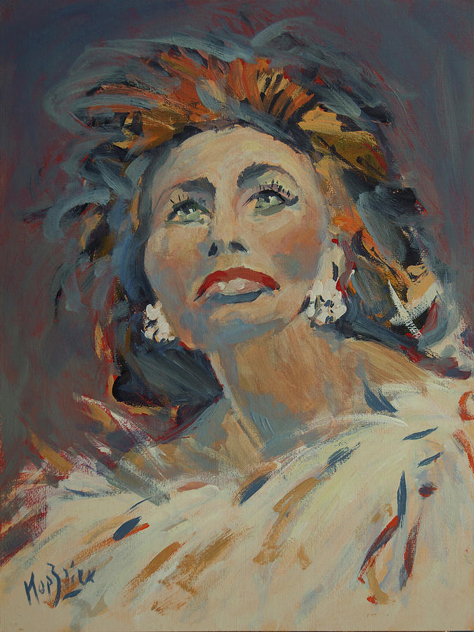 Sophia Loren Painting by Nop Briex