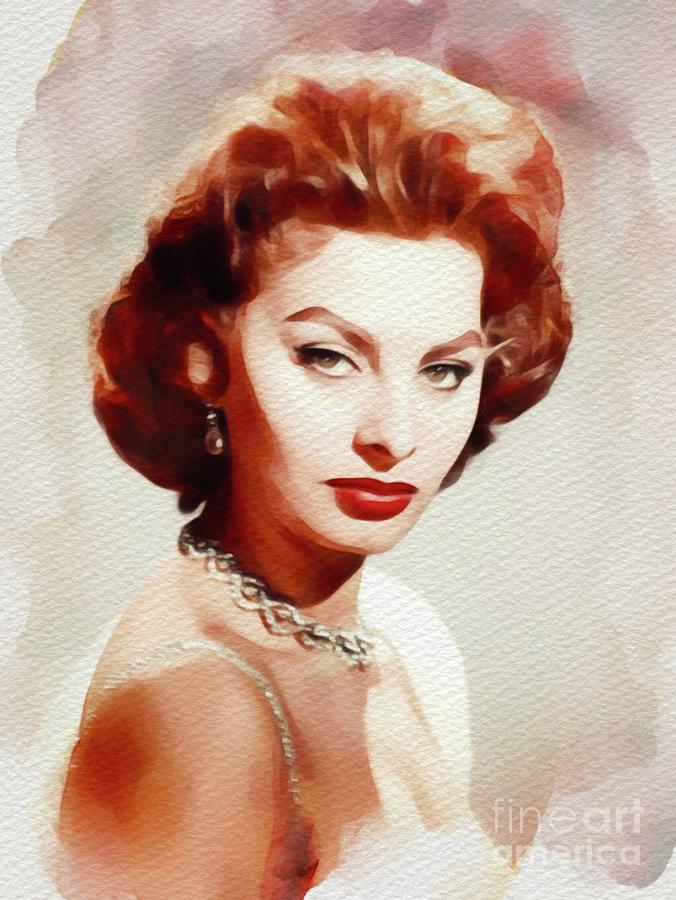 Sophia Loren,vintage Movie Star Painting