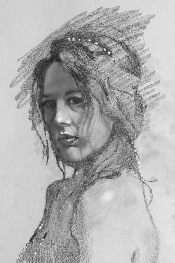 Sophia Drawing by Robert Bissett