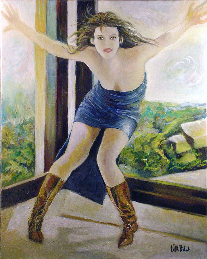 Sophie Marceau Painting by Jean-Marc Robert