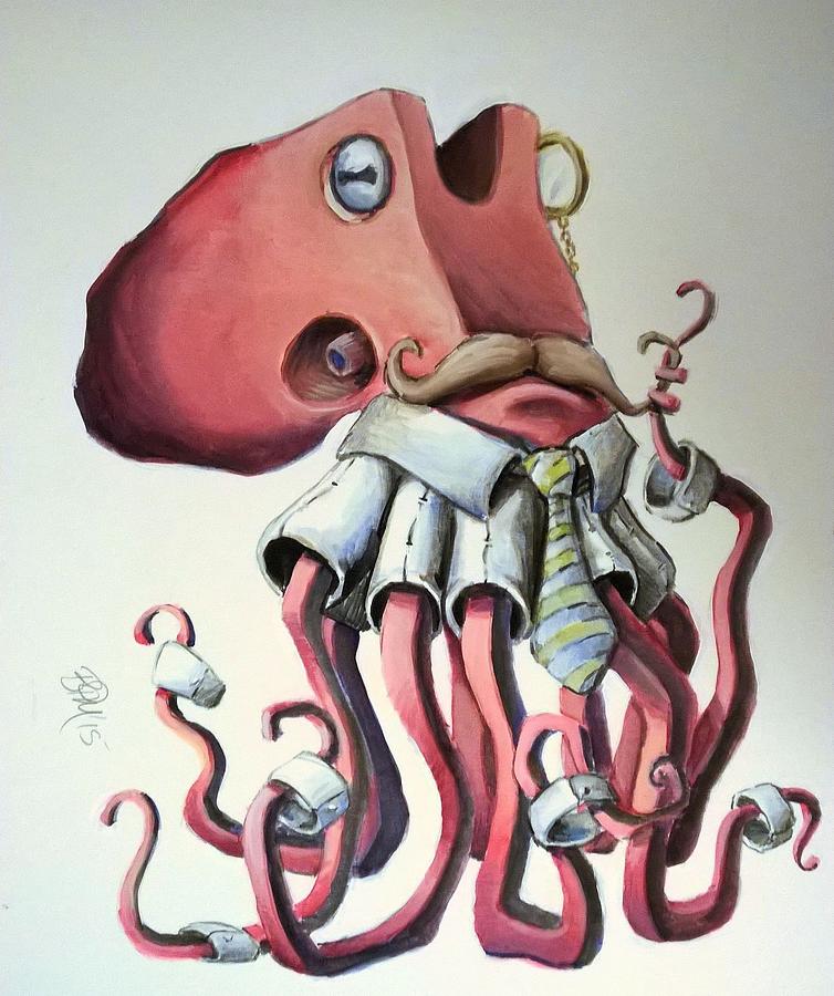 Octopus Painting - Sophist-o-pus by Byron McBride