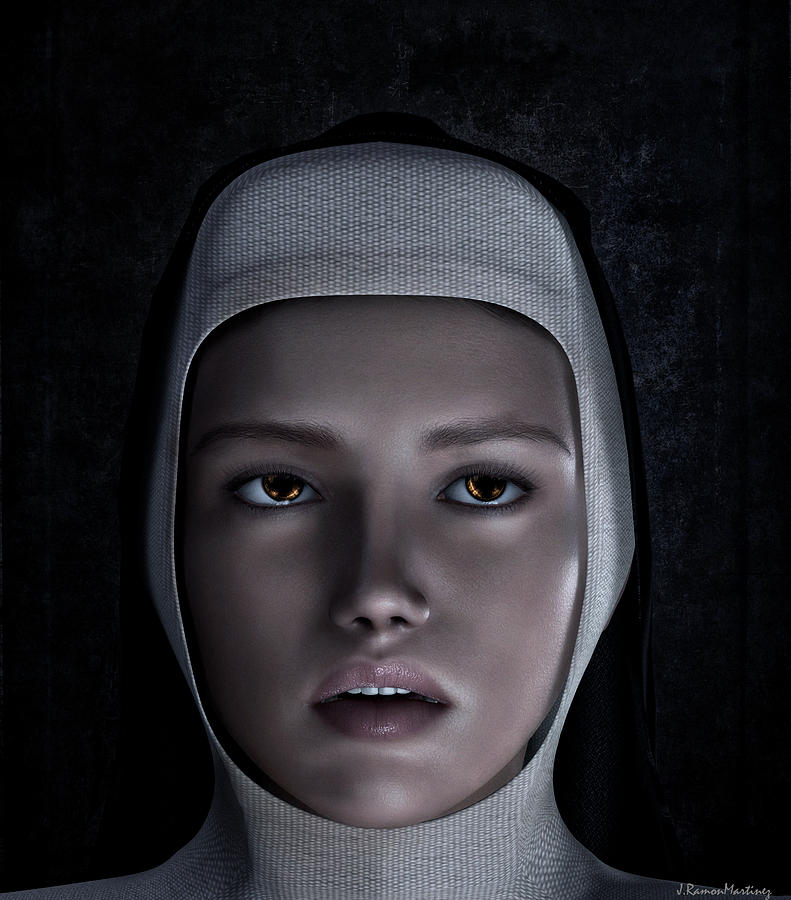 Nun Digital Art - Sor Teresa by Ramon Martinez