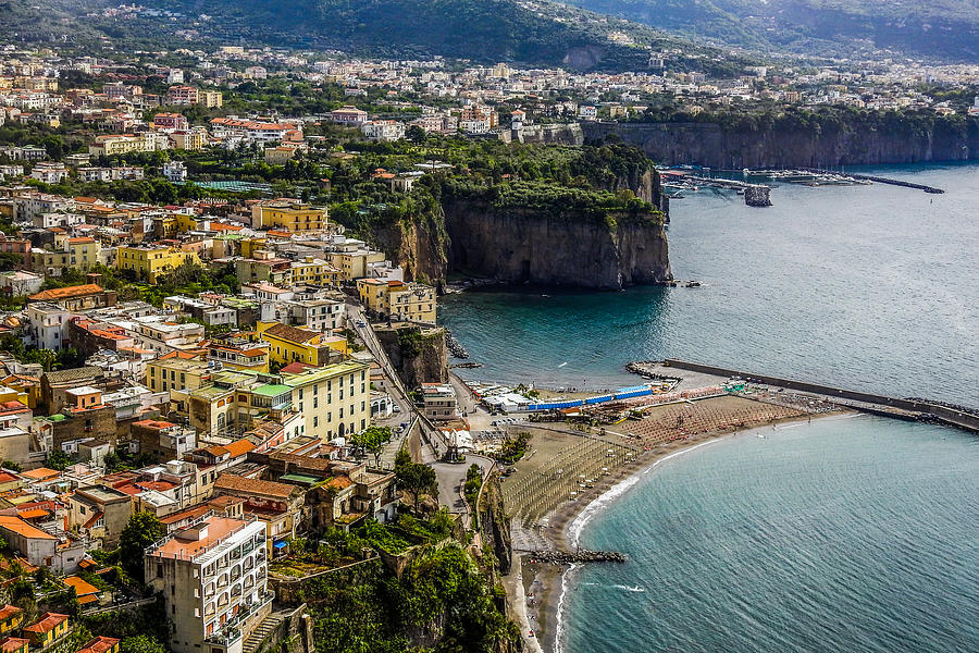 Sorrento and the Bay of Naples in Italy Photograph by Marilyn Burton