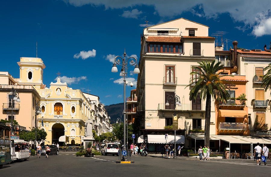 Sorrento Italy Piazza Photograph by Sally Weigand