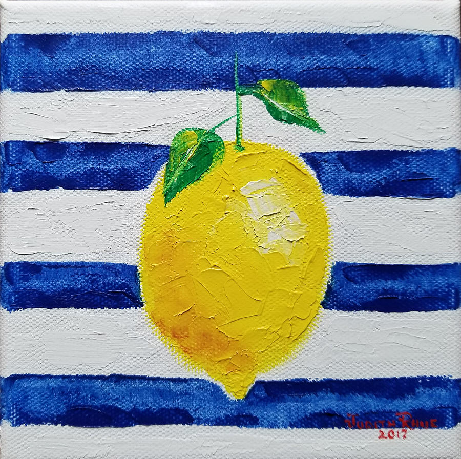 Sorrento Lemon Painting by Judith Rhue