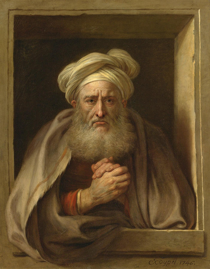 Sorrowful Heraclitus Painting by Charles-Antoine Coypel