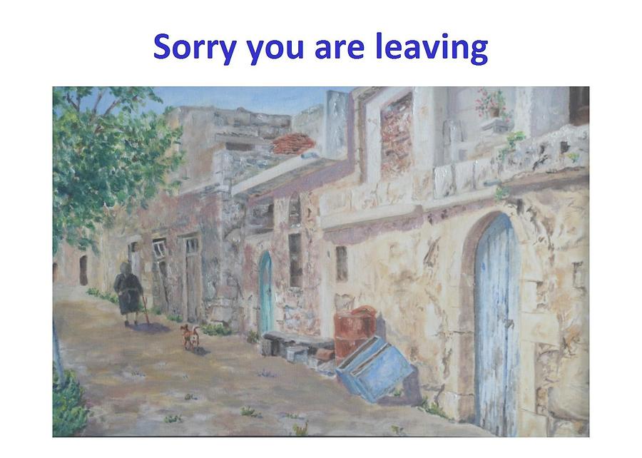 Sorry you are leaving Painting by David Capon