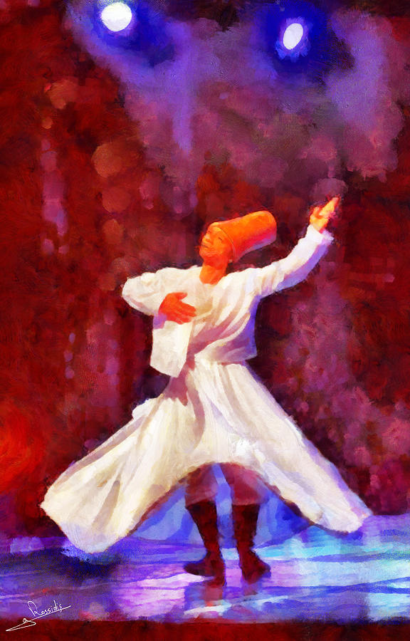 Soufi dance 2 Painting by George Rossidis