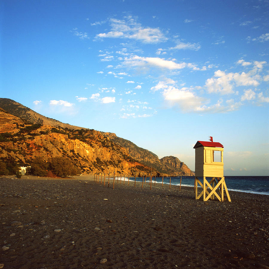 Sougia beach  Crete Photograph by Paul Cowan
