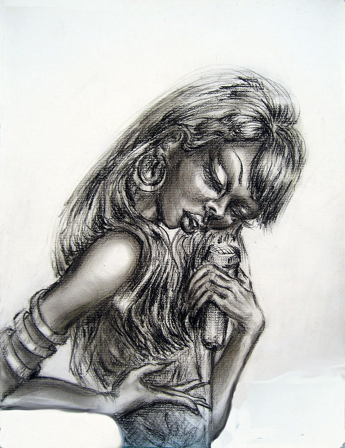 Soul Singer Drawing by Yelena Rubin
