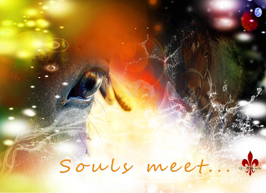 Souls Meet Digital Art by Barbara Hebert