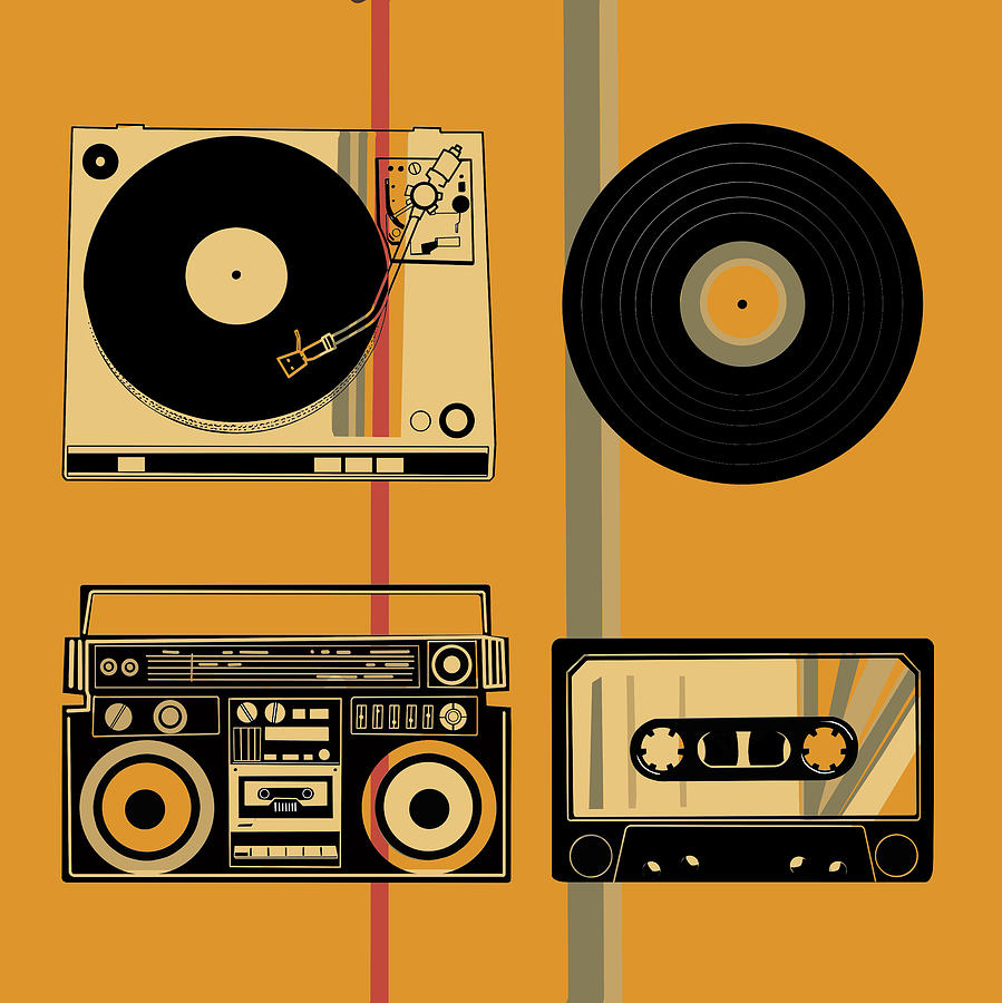 Vintage Digital Art - Sound Evolution 10 by Bekim M