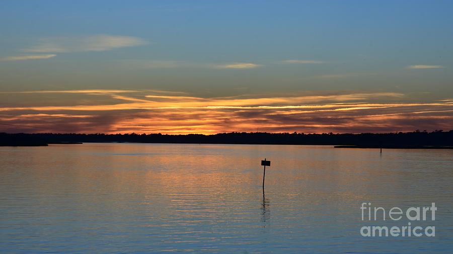 Sound Side Park Sunset Panorama Photograph by Bob Sample