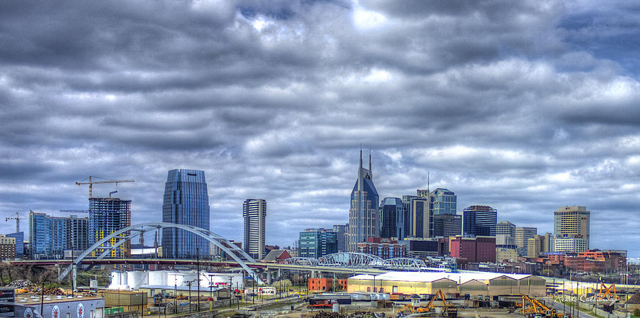 Nashville TN Music City Country Music City Nashville Tennessee Skyline Cityscape Art Photograph by Reid Callaway