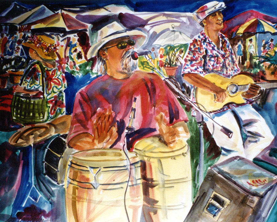 Music Painting - Sounds of Buffett by Janet Brice Parker