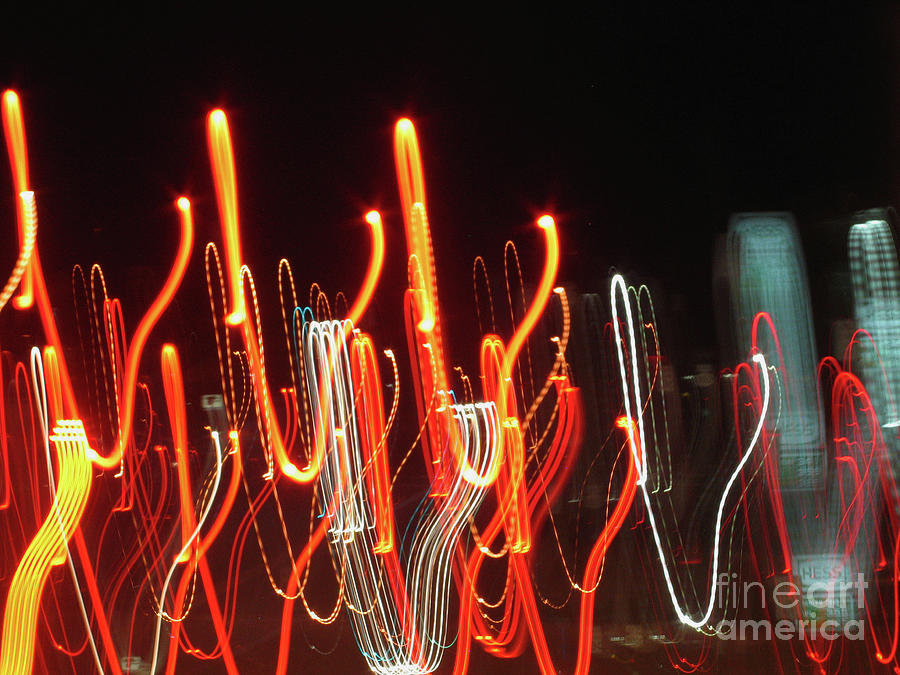 Dancing in the Streets Abstract Painting with Light Photograph by Carol F Austin