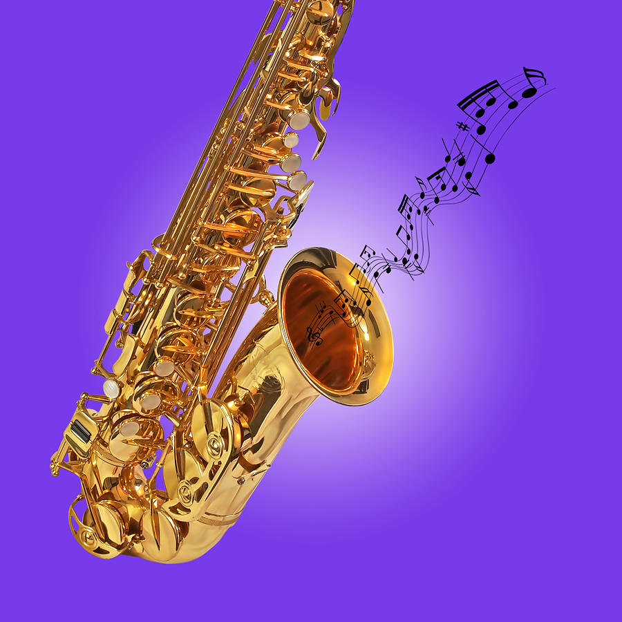 Sounds of the Sax in Purple Photograph by Gill Billington