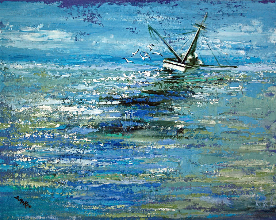 Boat Painting - Soups On by Suzanne McKee