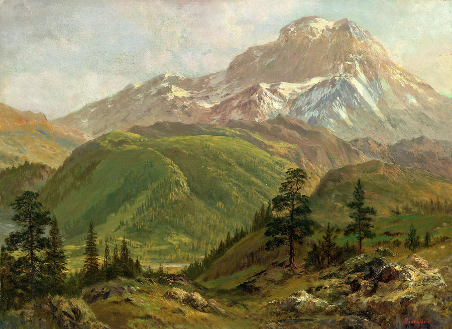 Source of the Snake River Painting by Albert Bierstadt