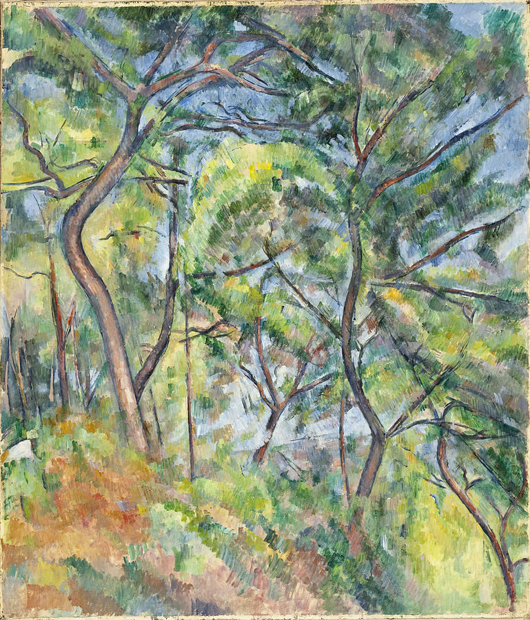 Sous-Bois Painting by Paul Cezanne