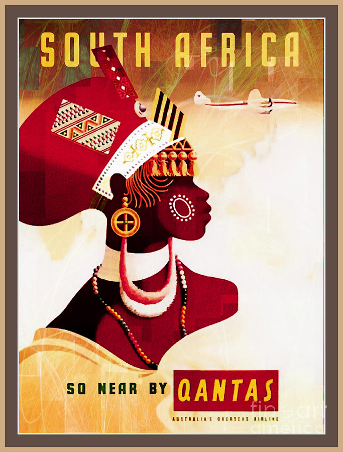 South Africa - 1950 Travel Poster Painting by Ian Gledhill