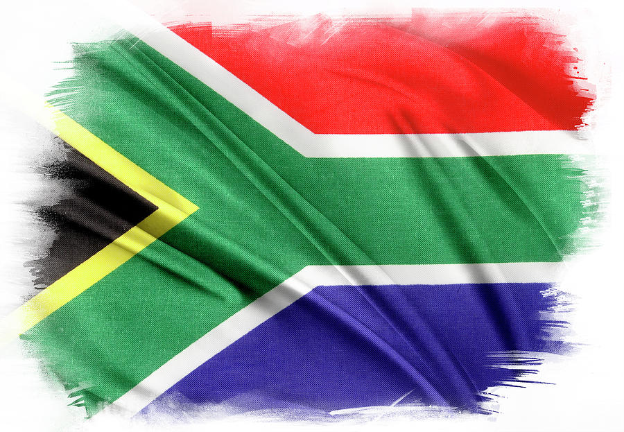 South Africa flag Photograph by Les Cunliffe