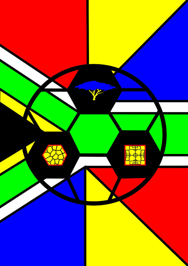 South African Flag Digital Art - South African Joy III by Asbjorn Lonvig South African Flag Digital Art - South African Joy III by Asbjorn Lonvig