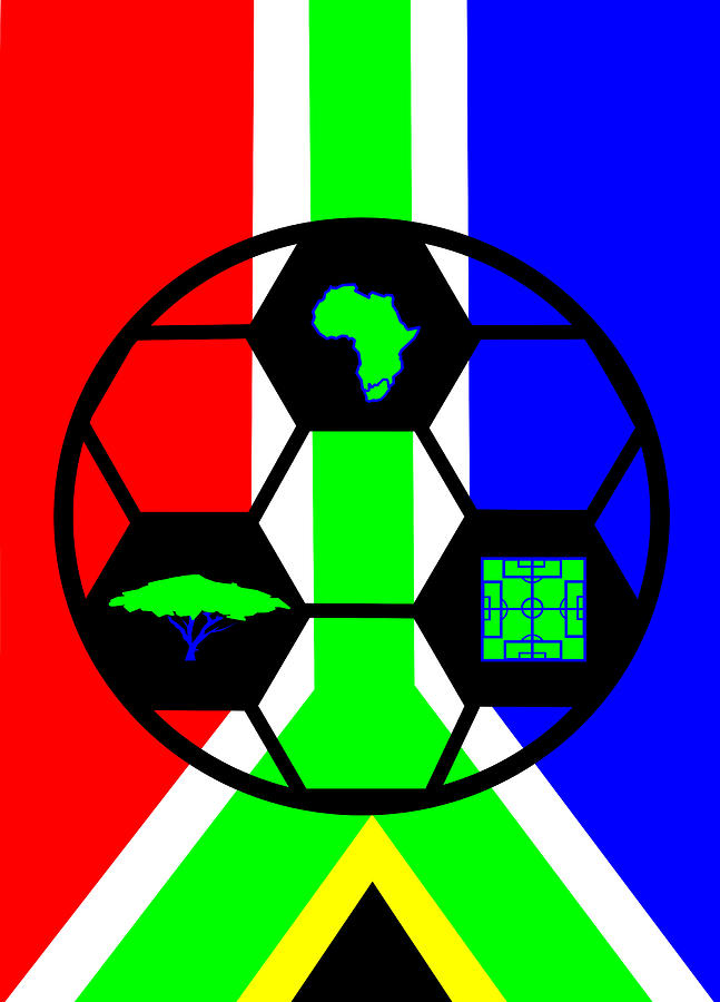 South African Flag Digital Art - South African Joy IV by Asbjorn Lonvig South African Flag Digital Art - South African Joy IV by Asbjorn Lonvig