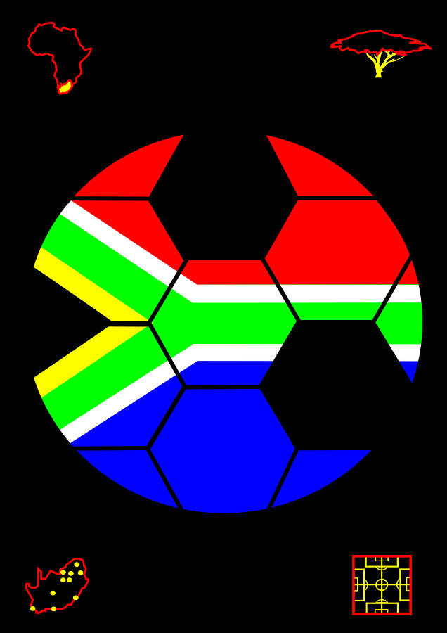 South African Flag Digital Art - South African Joy V by Asbjorn Lonvig South African Flag Digital Art - South African Joy V by Asbjorn Lonvig