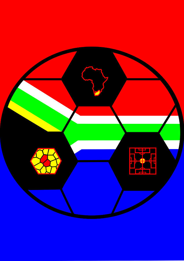 South African Flag Digital Art - South African Joy VI by Asbjorn Lonvig South African Flag Digital Art - South African Joy VI by Asbjorn Lonvig