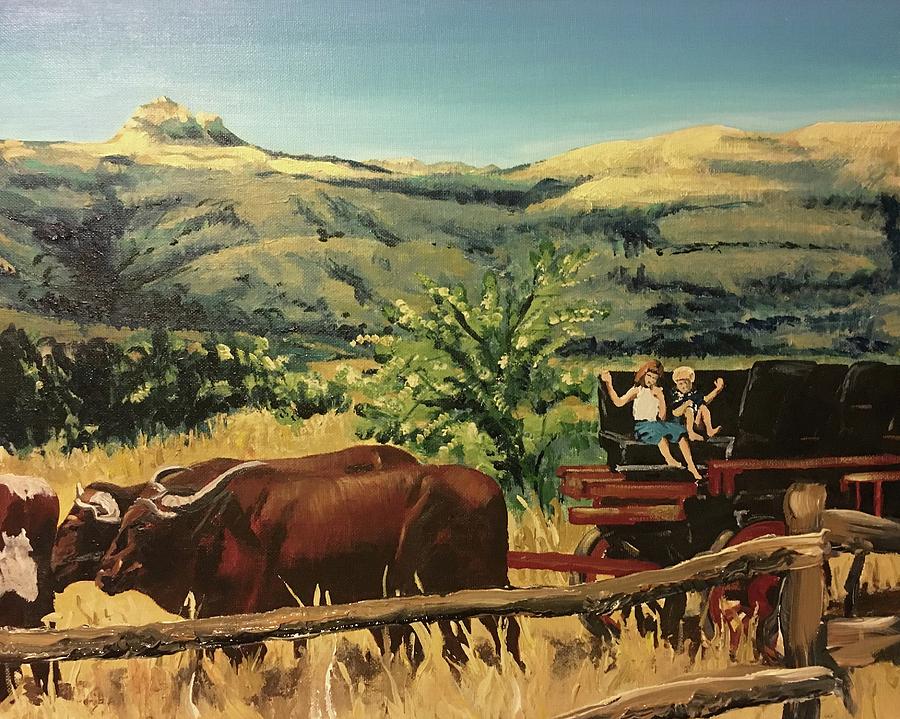 South African Ox Wagon Painting by Leizel Grant