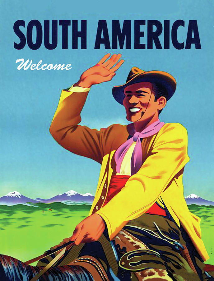 South America, welcome from a cowboy Painting by Long Shot