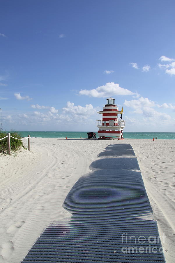 Miami Photograph - South Beach Lifeguard Station by Christiane Schulze Art And Photography