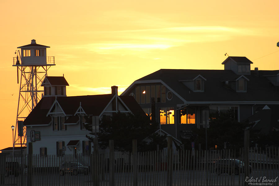 South Boardwalk Sunset Photograph by Robert Banach
