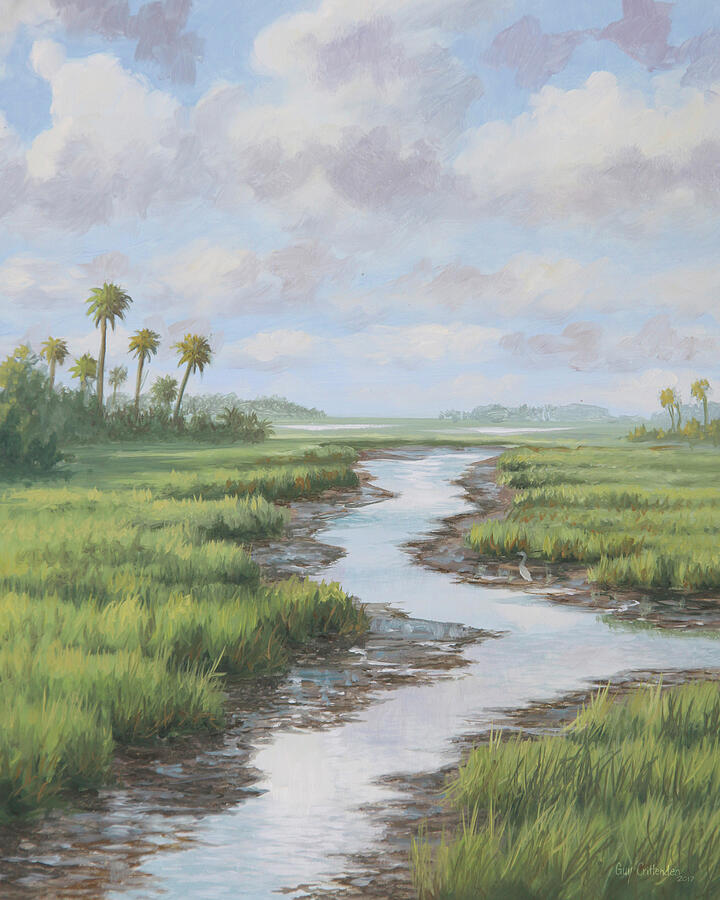 South Carolina Creek Painting by Guy Crittenden