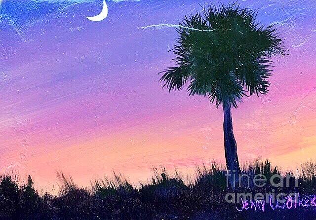South Carolina Sunset  Painting by Jerry Walker