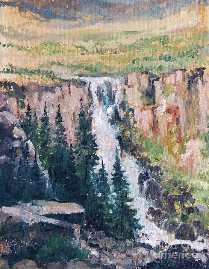 North Clear Creek Falls, Creede Painting by Micheal Jones