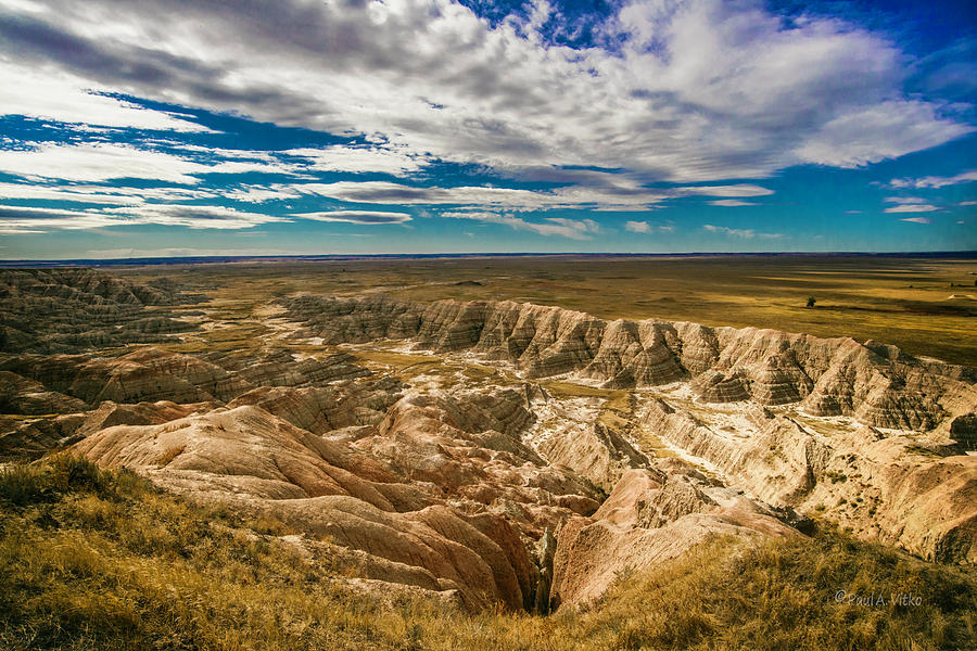 South Dakota Bad Lands.... Photograph by Paul Vitko