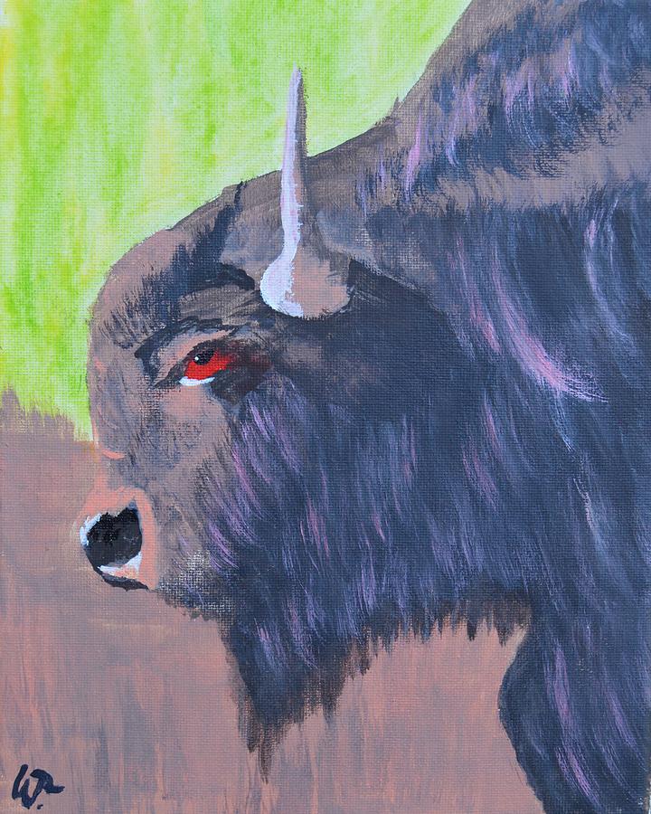 South Dakota Bison Painting by Warren Thompson