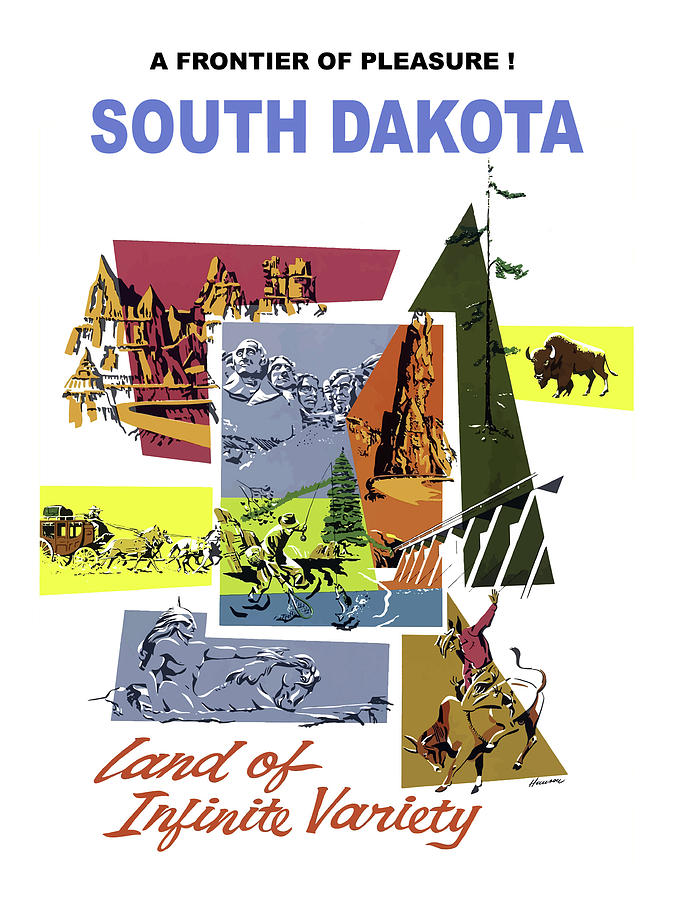 Vintage Painting - South Dakota, land of infinite variety by Long Shot