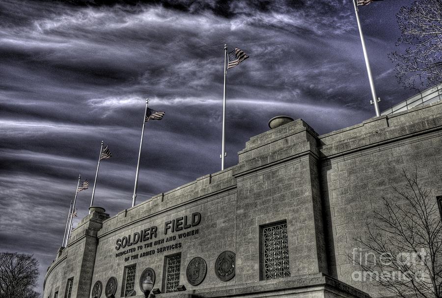 Football Photograph - South end Soldier Field by David Bearden