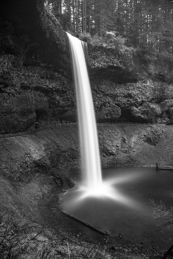 South Falls in Black and White  Photograph by John McGraw