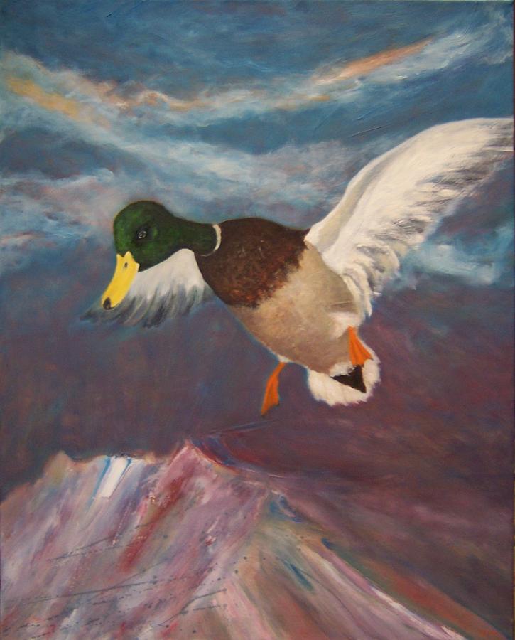 Duck Painting - South For the Winter by Scott Spencer