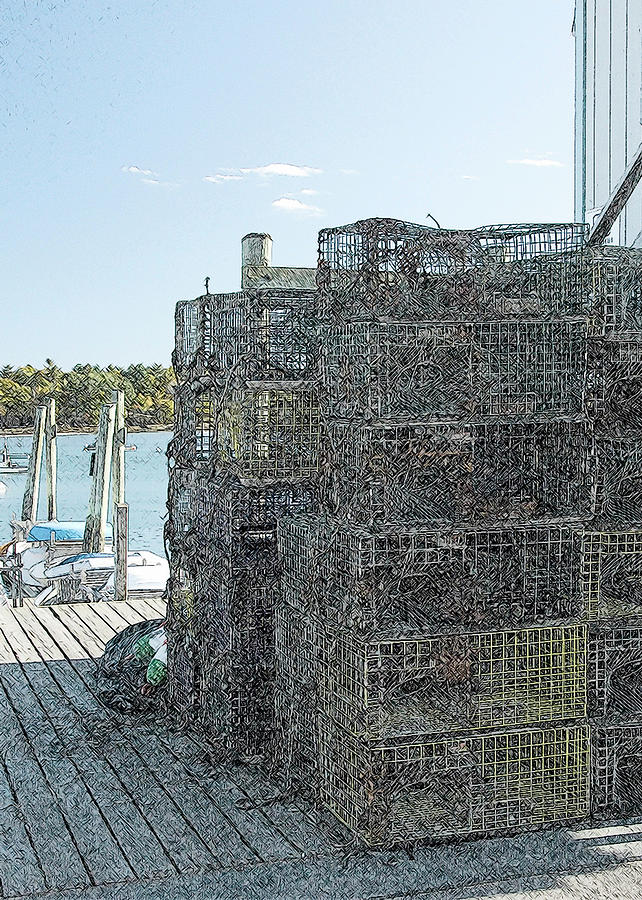 South Freeport Lobster Pots Photograph by Robert Suggs