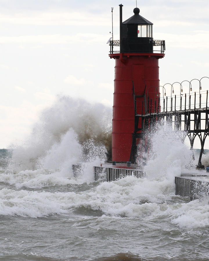 South Haven Lighthouse 3 Photograph by Mike Dickie - Pixels