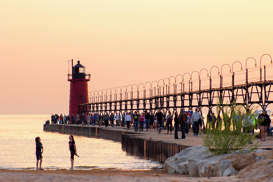 South Haven Sunset Photograph by Tammy Chesney