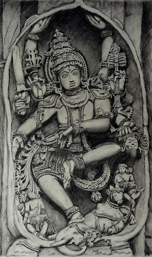 South Indian Sculpture Painting by Sagar M Mehta