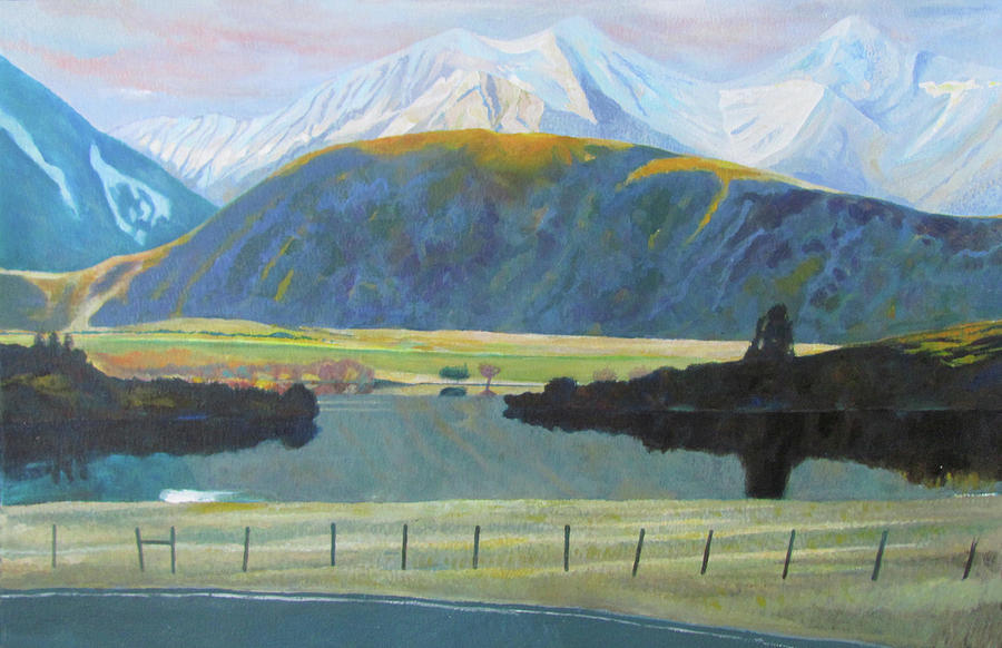 South Island New Zealand Painting by Tim Houghton | Fine Art America