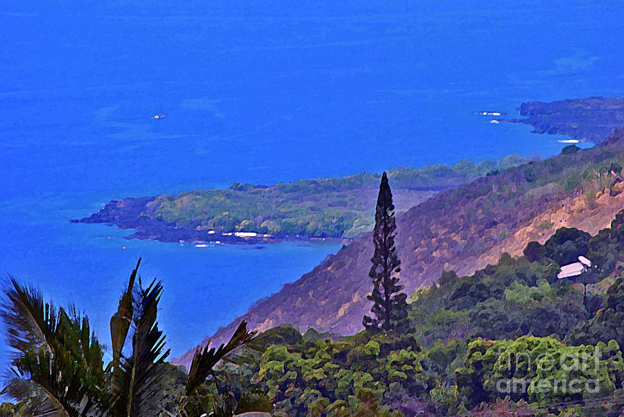 Hawaiian Landscape Photograph - South Kona Coastline by Bette Phelan